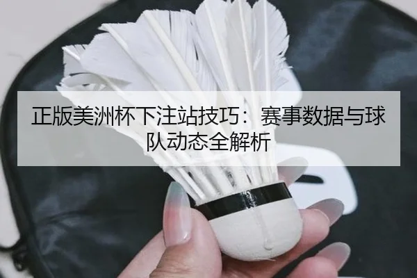 正版美洲杯下注站技巧：赛事数据与球队动态全解析